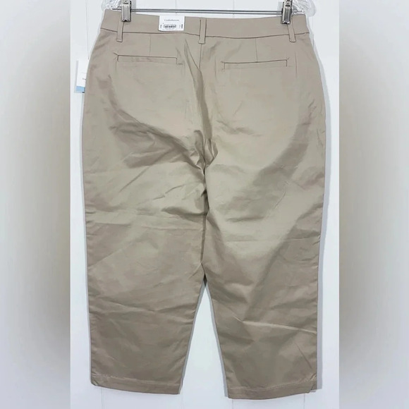 Croft & Barrow Capri Mid-rise Size 12 Secretly Slimming Beige - Picture 3 of 9